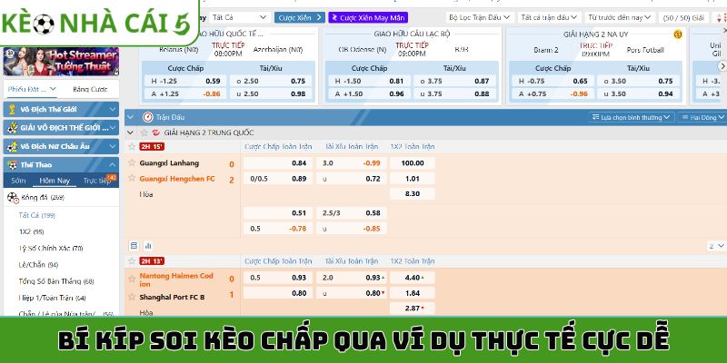 Bí kíp soi kèo chấp qua ví dụ thực tế cực dễ