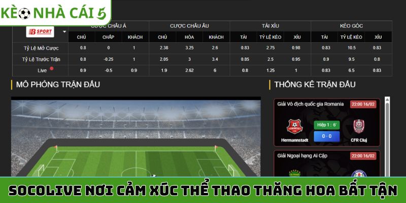 Socolive nơi cảm xúc thể thao thăng hoa bất tận